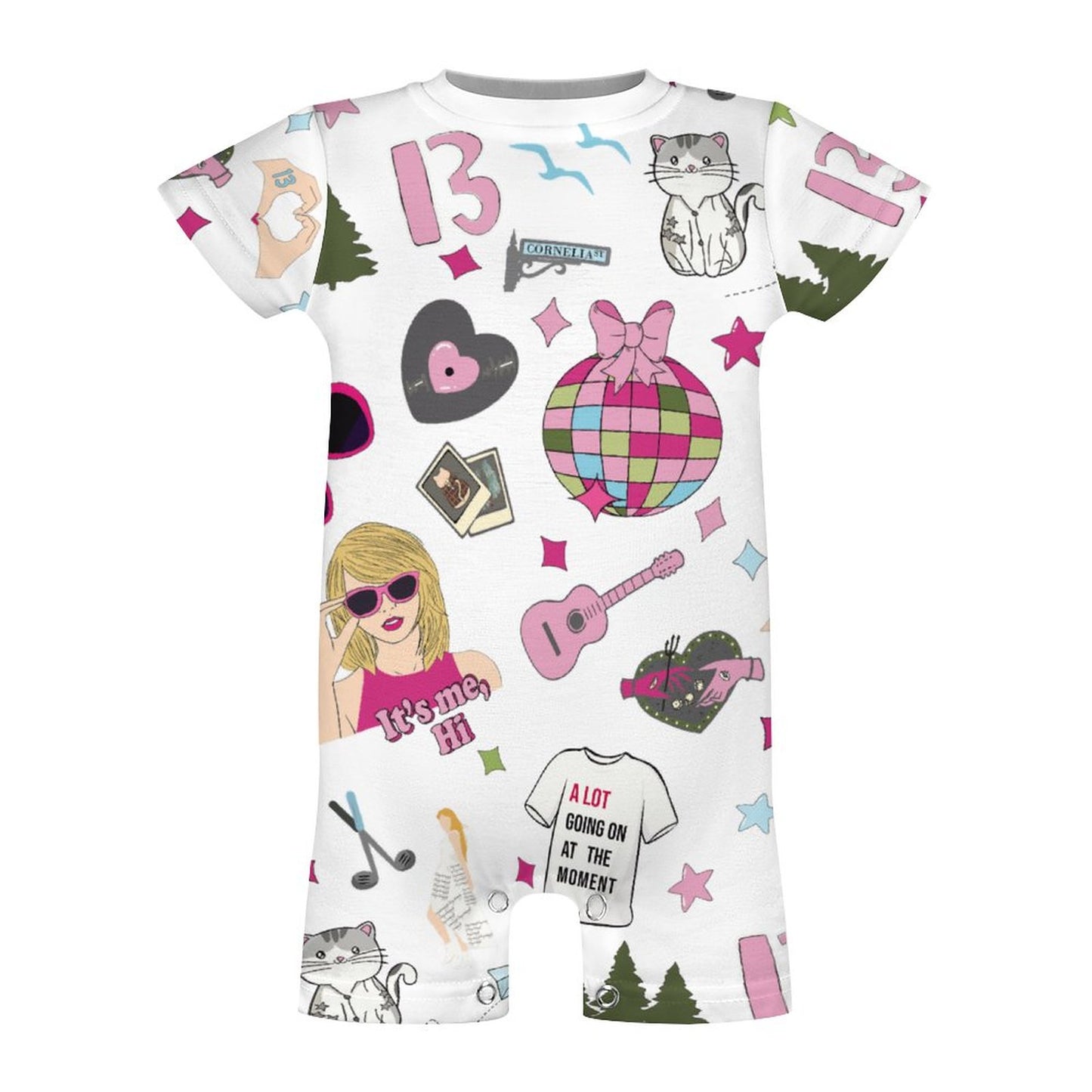 180gsm Faux Cotton Short Sleeve Baby Bodysuit Romper PLR (All-Over Printing)