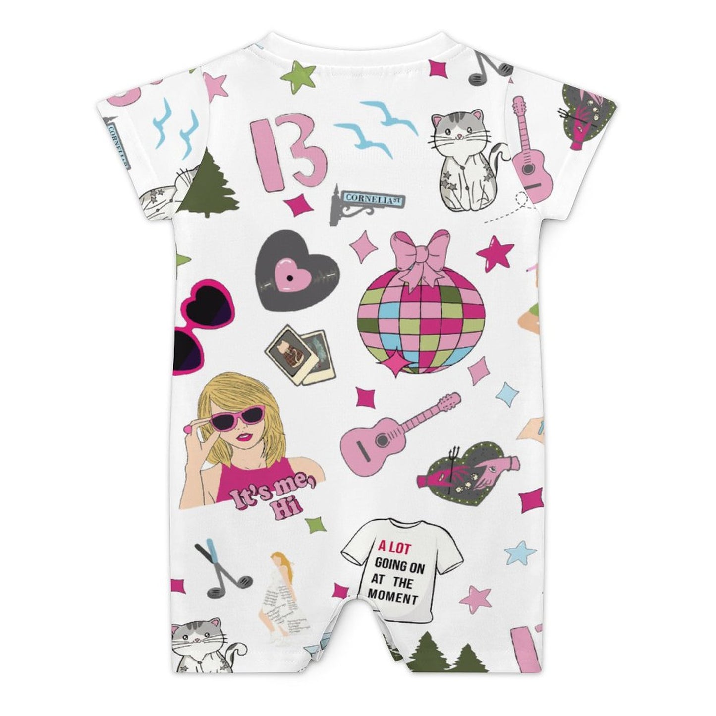180gsm Faux Cotton Short Sleeve Baby Bodysuit Romper PLR (All-Over Printing)