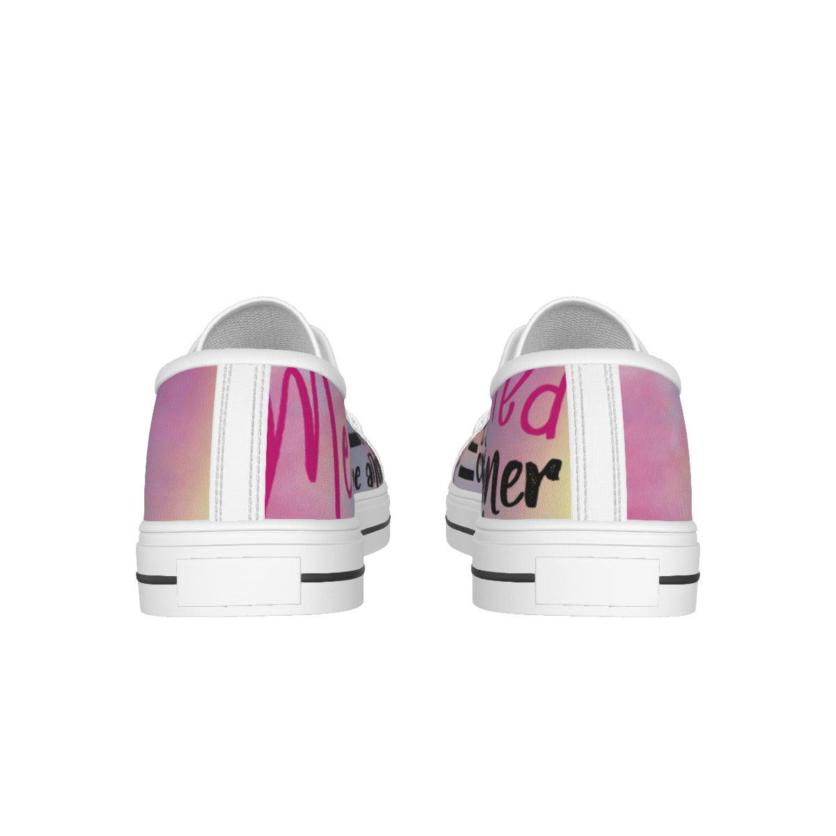 All-over Print Women's White Sole Canvas Sneakers