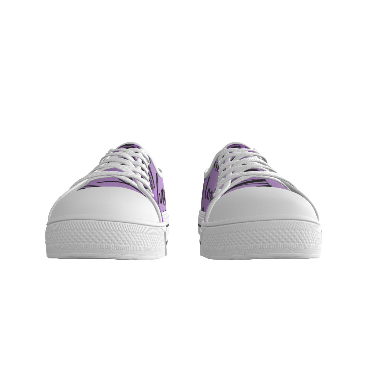 All-over Print Women's White Sole Canvas Sneakers