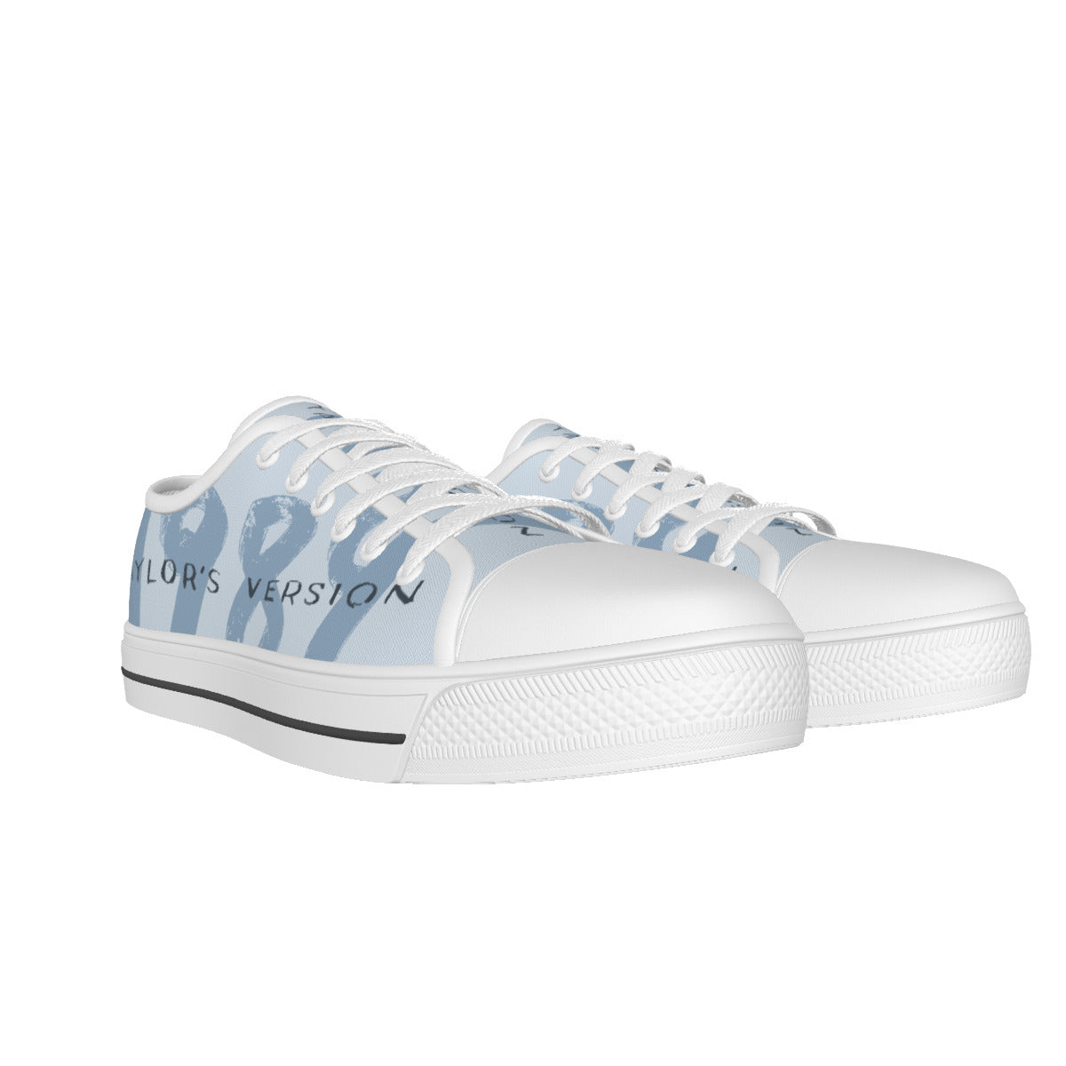 All-Over Print Women's White Sole Canvas Sneakers