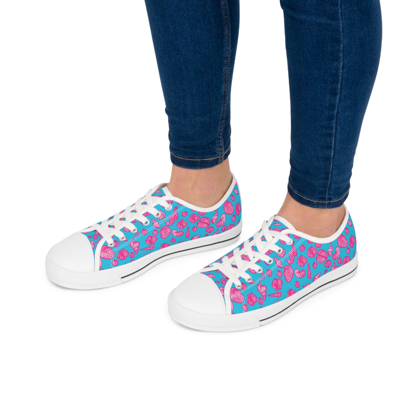 Womens and Youth Low Top Sneakers with All Over Print inspired by Coastal Life