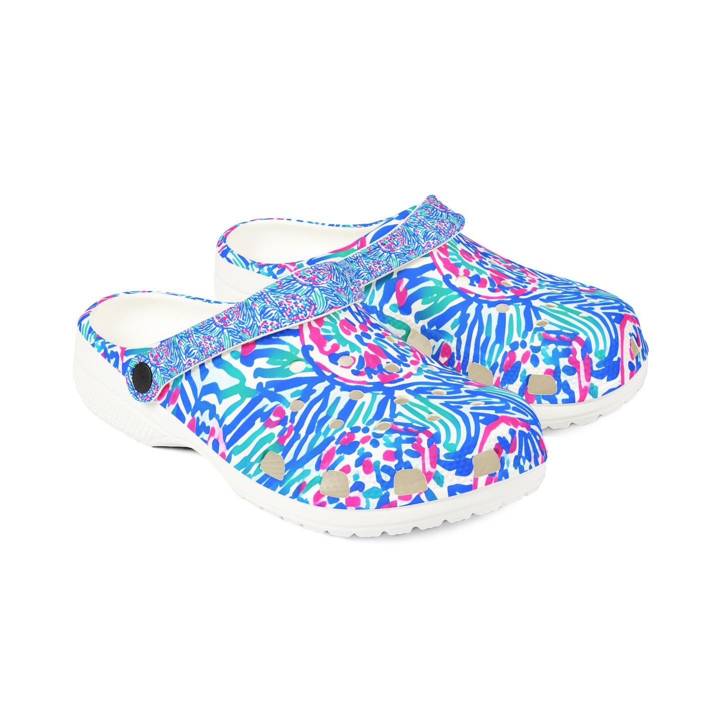 Womens & Youth All Over Print Coastal Seaside Splash Island Life Foam Clogs