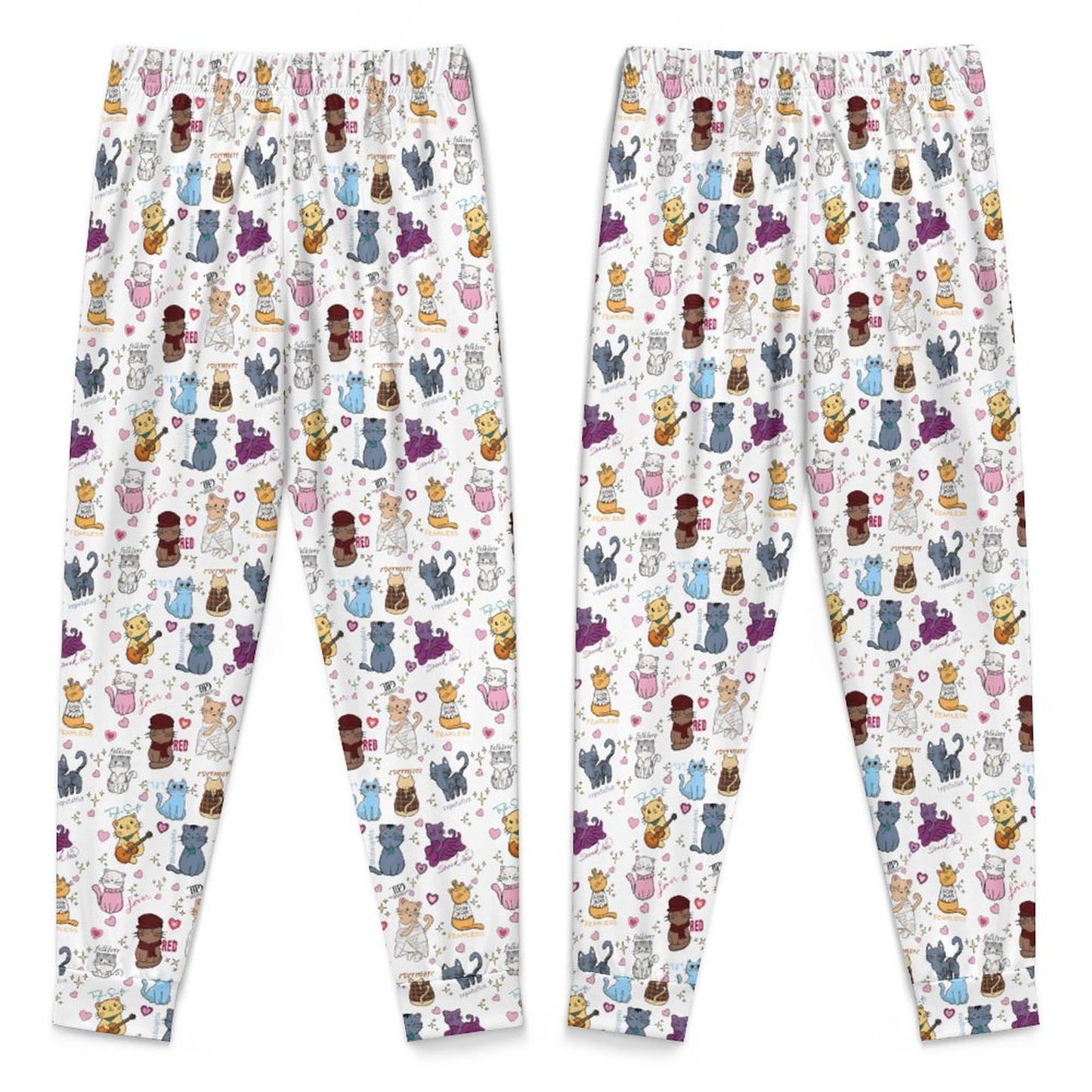 Little Girl Youth Long Sleeve Girls Nightwear Pajamas with Cute All Over Printing