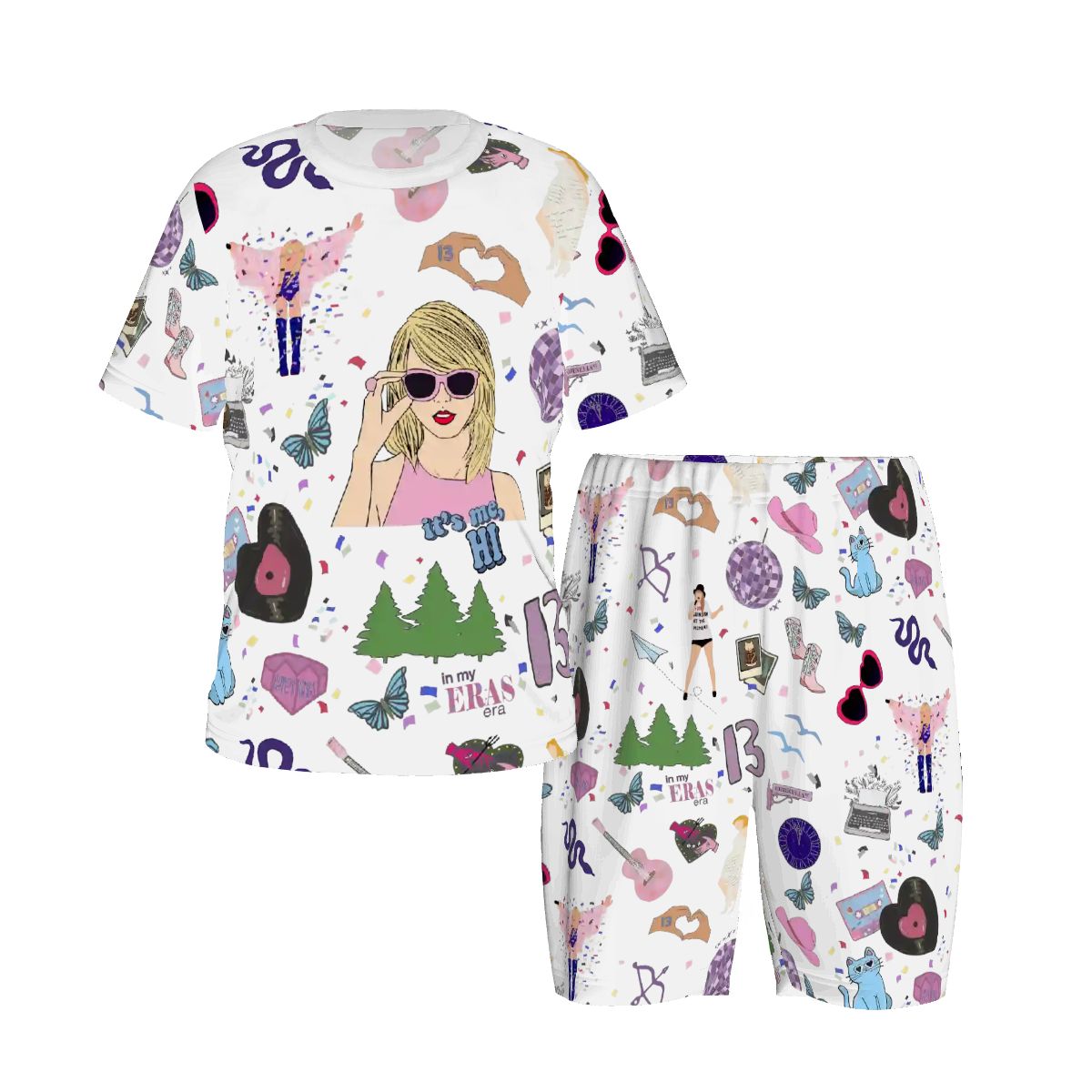 Pajama Sets for Kids Crew Neck Short Sleeve