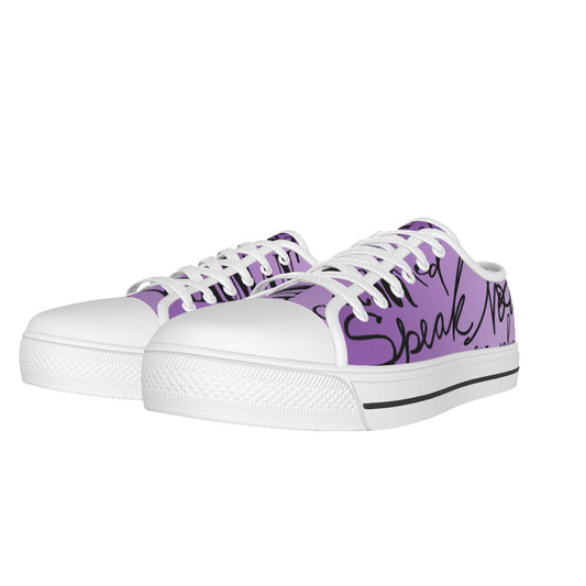 All-over Print Women's White Sole Canvas Sneakers