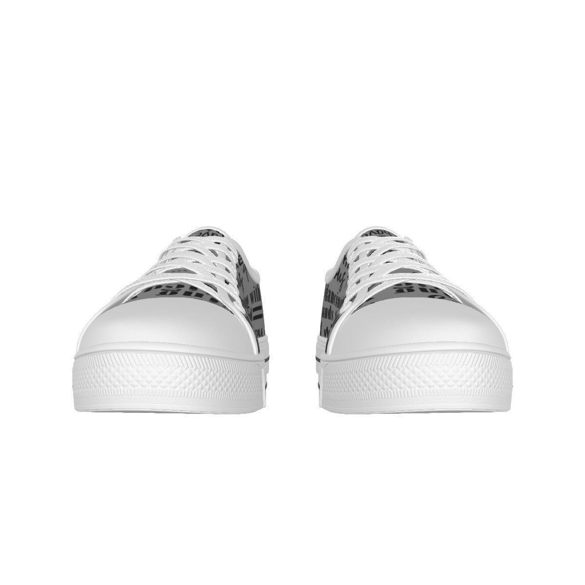 All-over Print Women's White Sole Canvas Sneakers