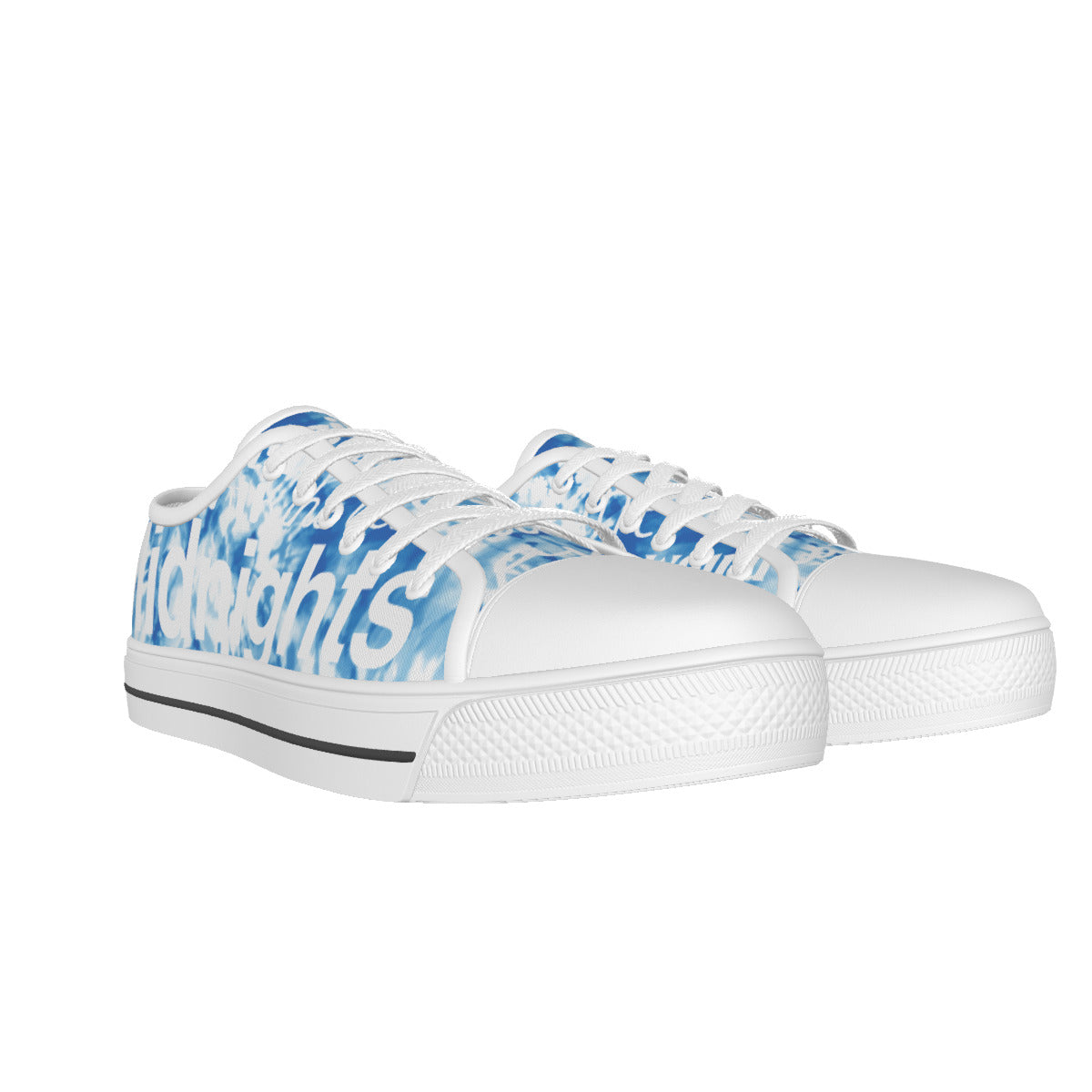 All-over Print Women's White Sole Canvas Sneakers