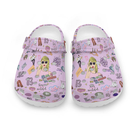 Little Kids / Youth Foam Clogs in Trendy All Over Print