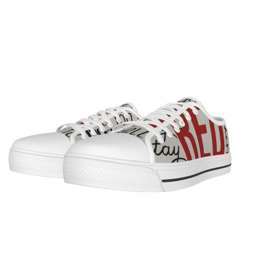 Women and Youth Canvas Sneakers with Swiftie All-over Print