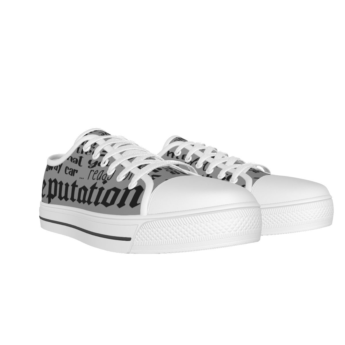 All-over Print Women's White Sole Canvas Sneakers