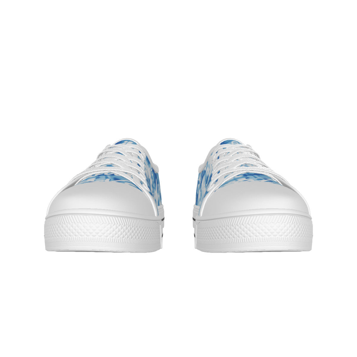 All-over Print Women's White Sole Canvas Sneakers