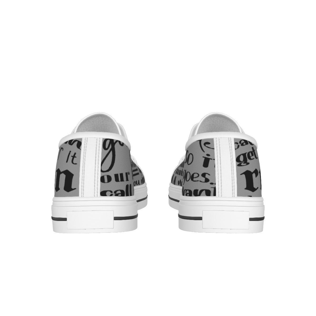 All-over Print Women's White Sole Canvas Sneakers