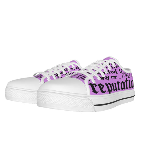 All-over Print Women's White Sole Canvas Sneakers