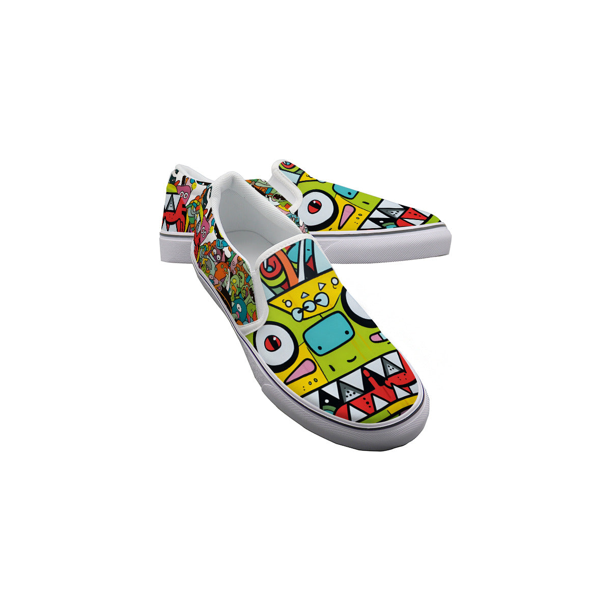 Cute Kid's Slip On Sneakers with All Over Print