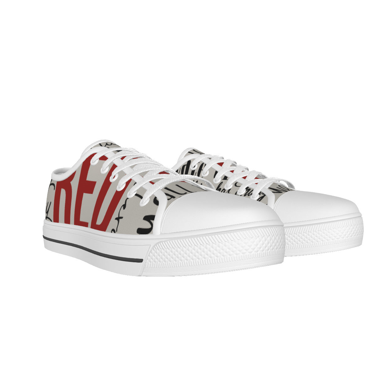 Women and Youth Canvas Sneakers with Swiftie All-over Print