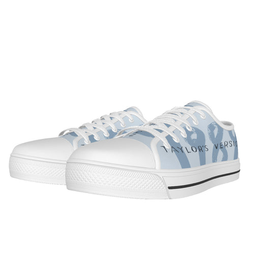 All-Over Print Women's White Sole Canvas Sneakers