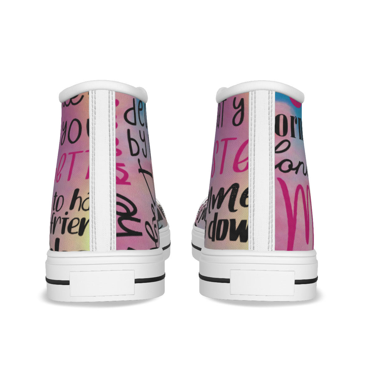 All Over Print Women's High Top Canvas Sneakers