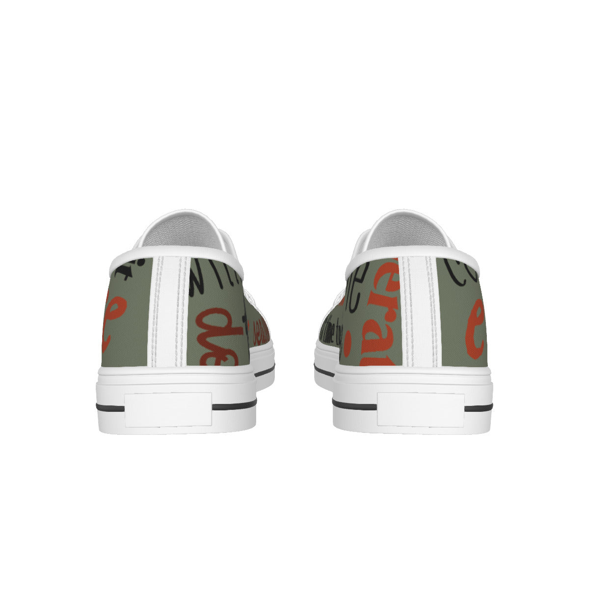 All-over Print Women's White Sole Canvas Shoes