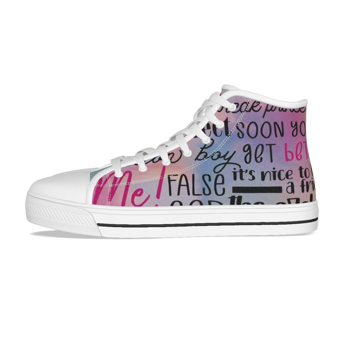 All Over Print Women's High Top Canvas Sneakers