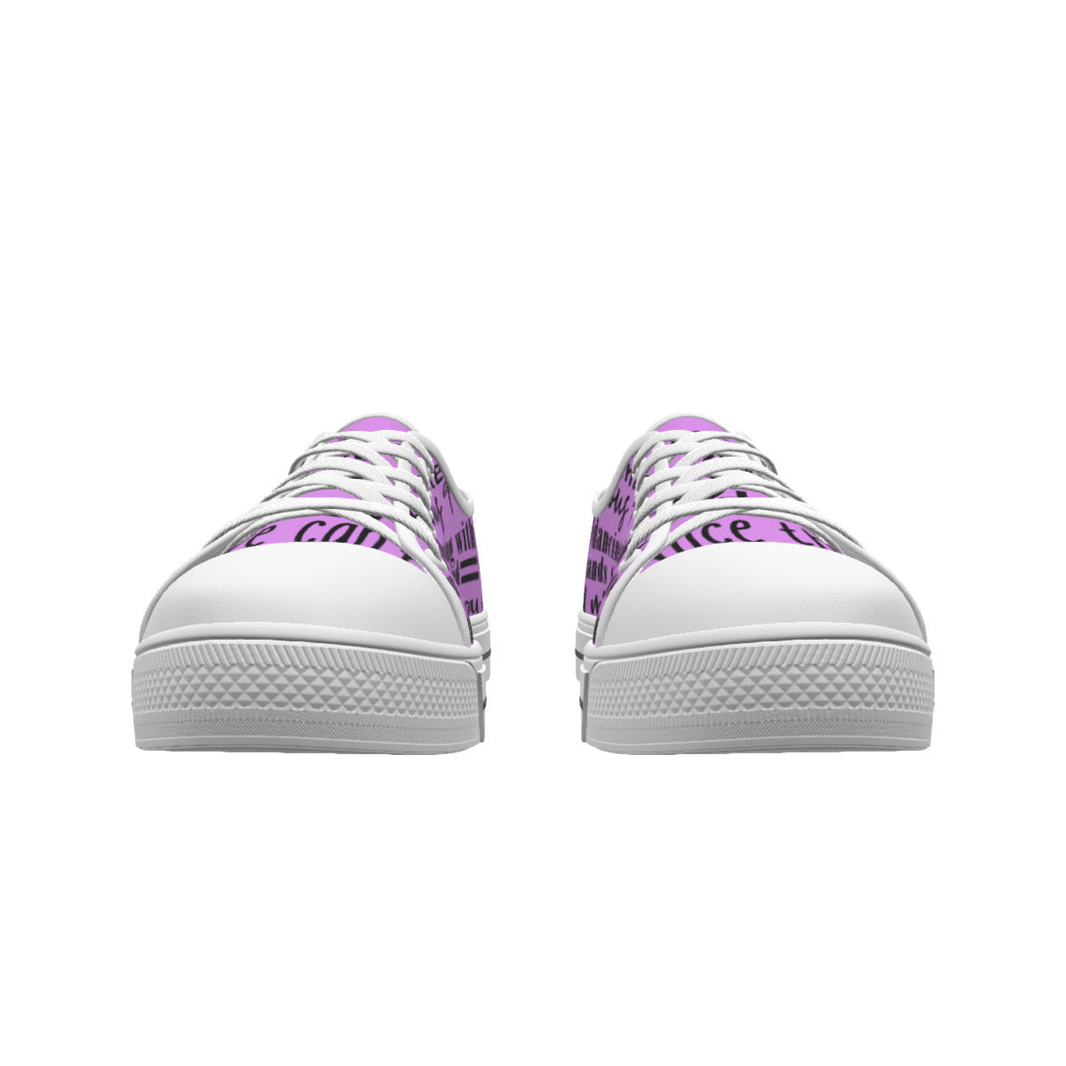 All-over Print Women's White Sole Canvas Sneakers