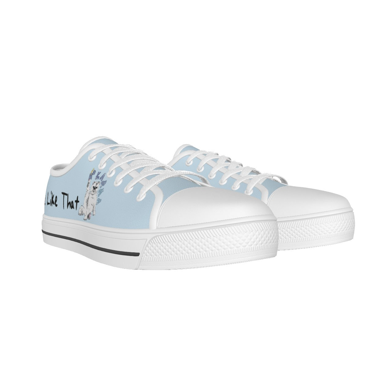 All-over Print Women's White Sole Canvas Sneakers