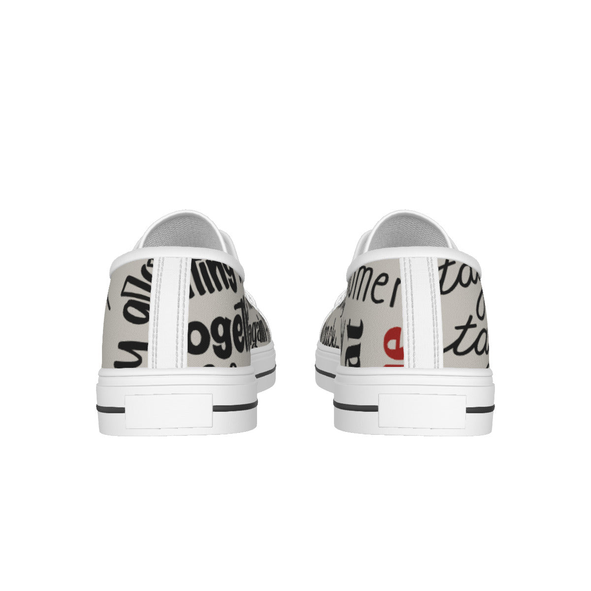 Women and Youth Canvas Sneakers with Swiftie All-over Print