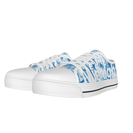 All-over Print Women's White Sole Canvas Sneakers