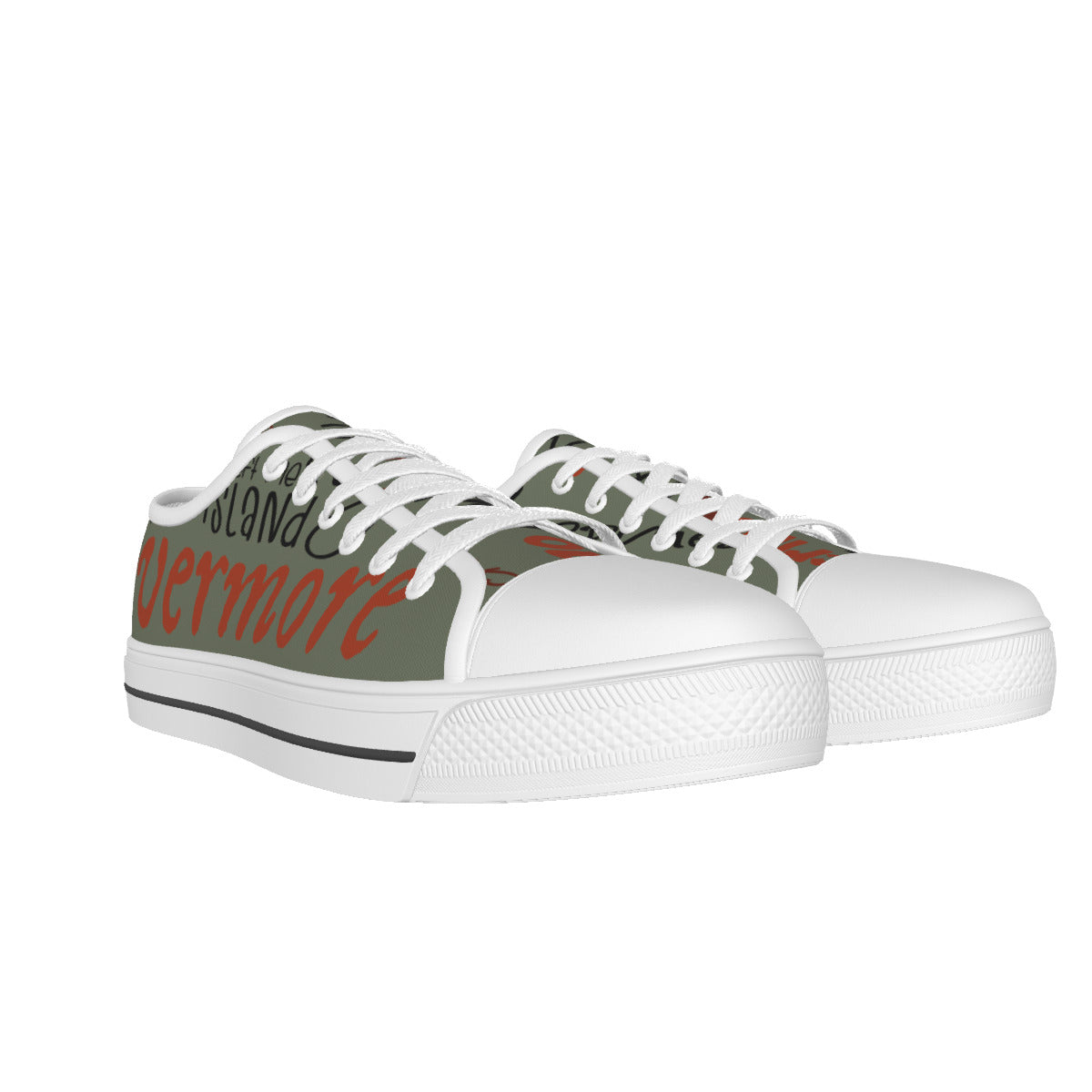 All-over Print Women's White Sole Canvas Shoes