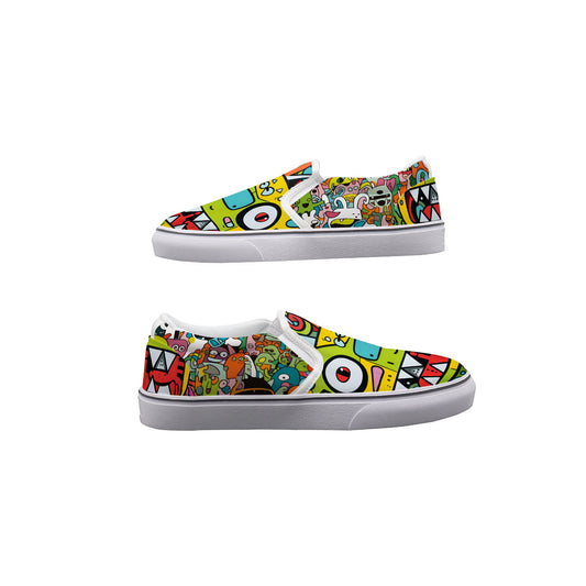 Cute Kid's Slip On Sneakers with All Over Print