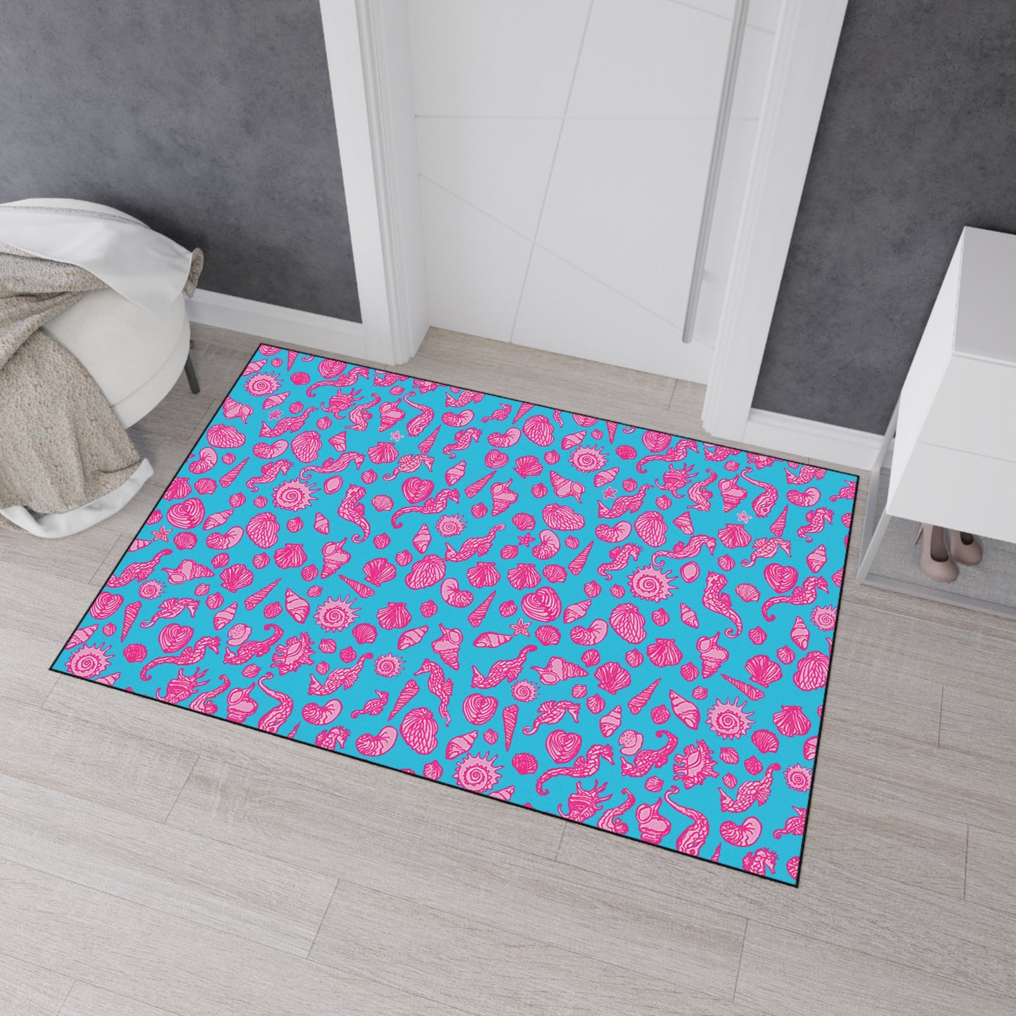 Cute Coastal Inspired Durable Heavy Duty Floor Mat