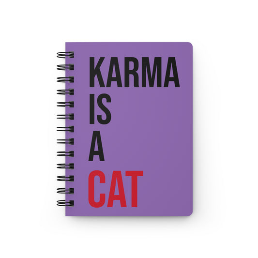 Spiral Notebook and Journal Swiftie Karma is a Cat