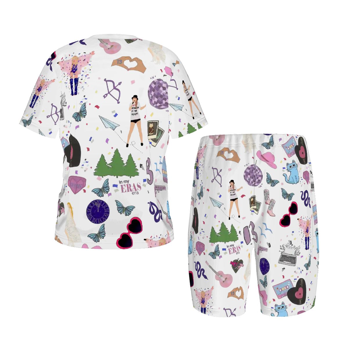 Pajama Sets for Kids Crew Neck Short Sleeve